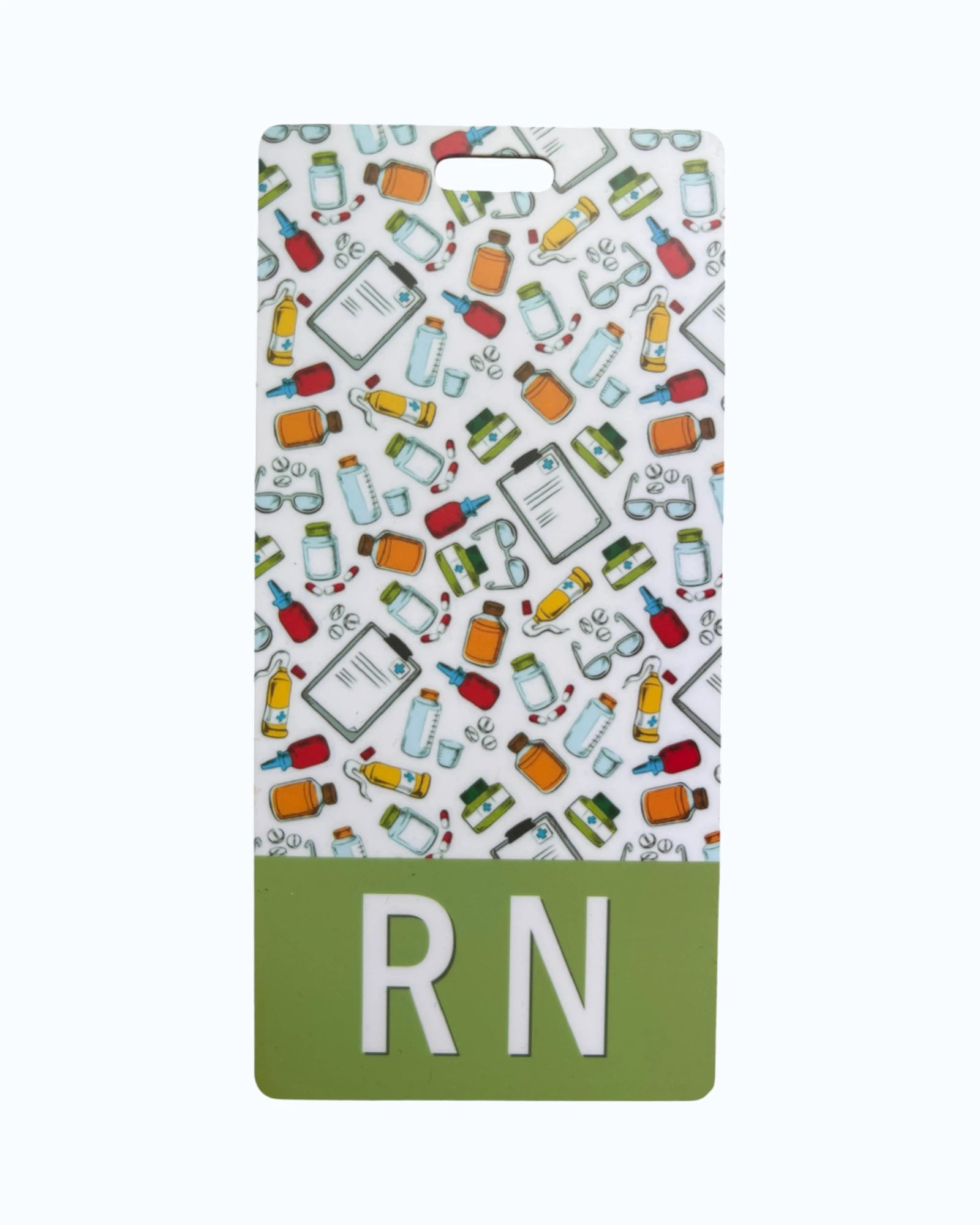 Olive Green Medical Supplies RN Badge Buddy