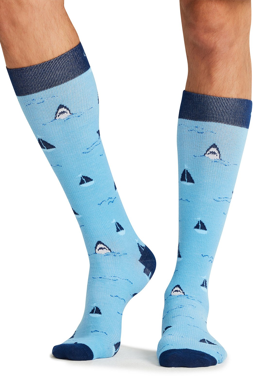 Sails And Sharks - Men's Compression SocksCherokee LegwearMPRINTSUPPORT-SLNSH
