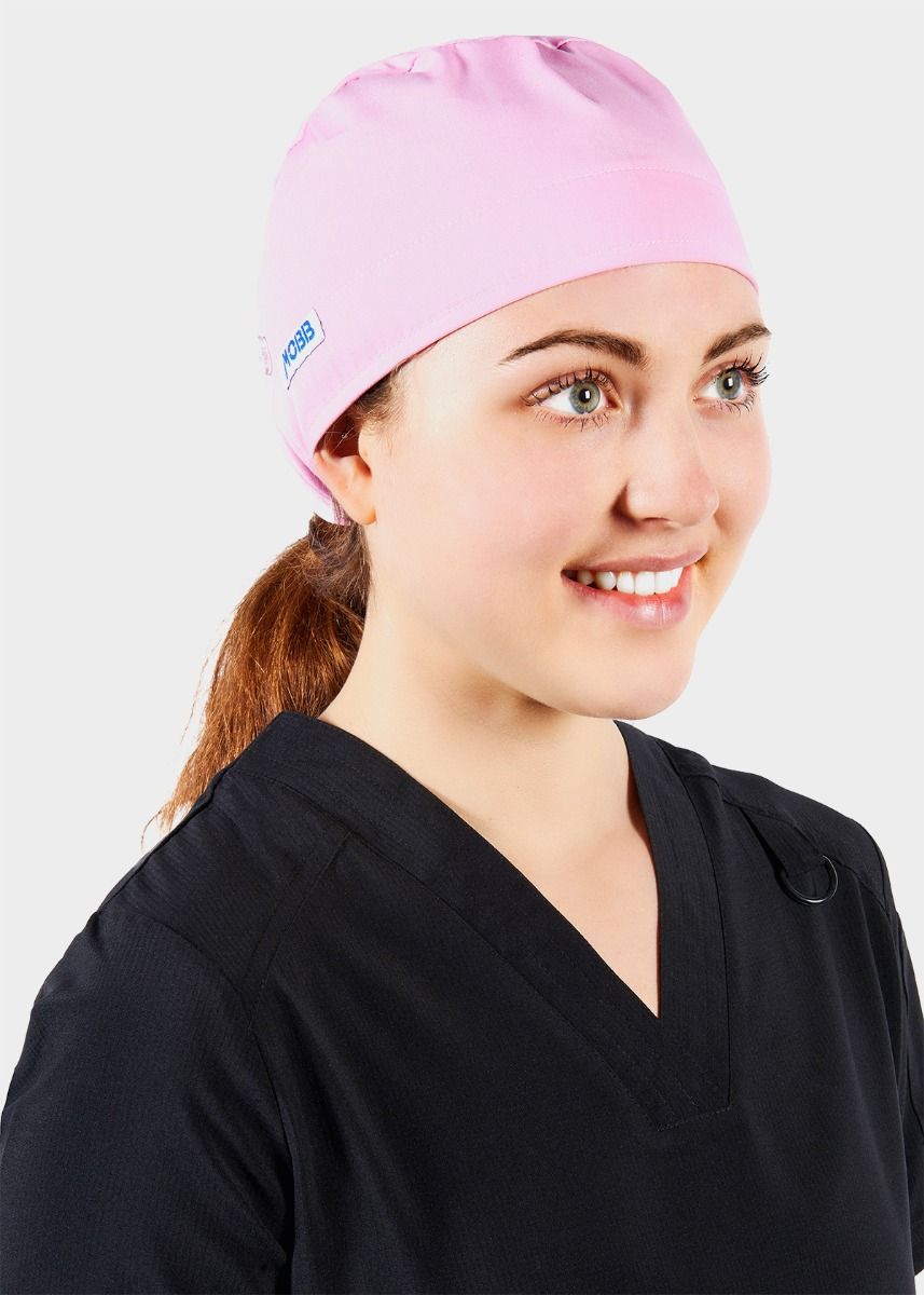 Mobb Unisex Surgeon Cap with Side Buttons Scrub Cap Mobb Pink Sorbet  