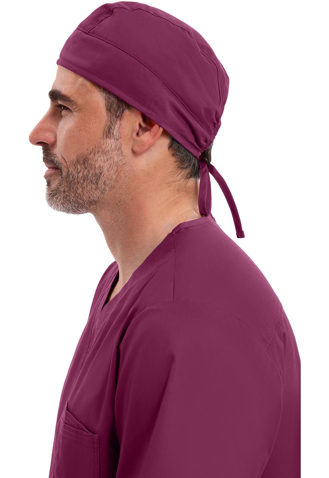 Scrub Hat – Adjustable Tie - Back, Unisex Fit with SweatbandCherokee Workwear2506-WINE