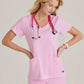 Grey's Anatomy - Serena Scrub Top Women's Scrub Top Grey's Anatomy Spandex Stretch Pink Lemonade 3X 