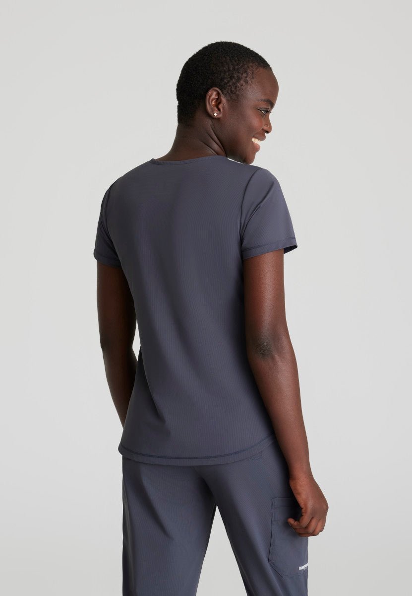 Serene 3 Pocket Scrub TopSkechers Slip - ins by BarcoSKT220-PEWTER-XXS