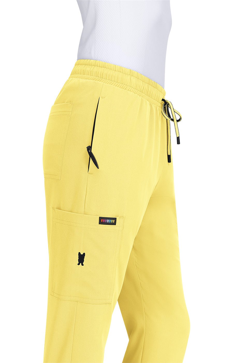 Shanelle Women's 5 - Pocket Jogger Scrub Pantskoi French BullF700-SUNSHINE-XXS