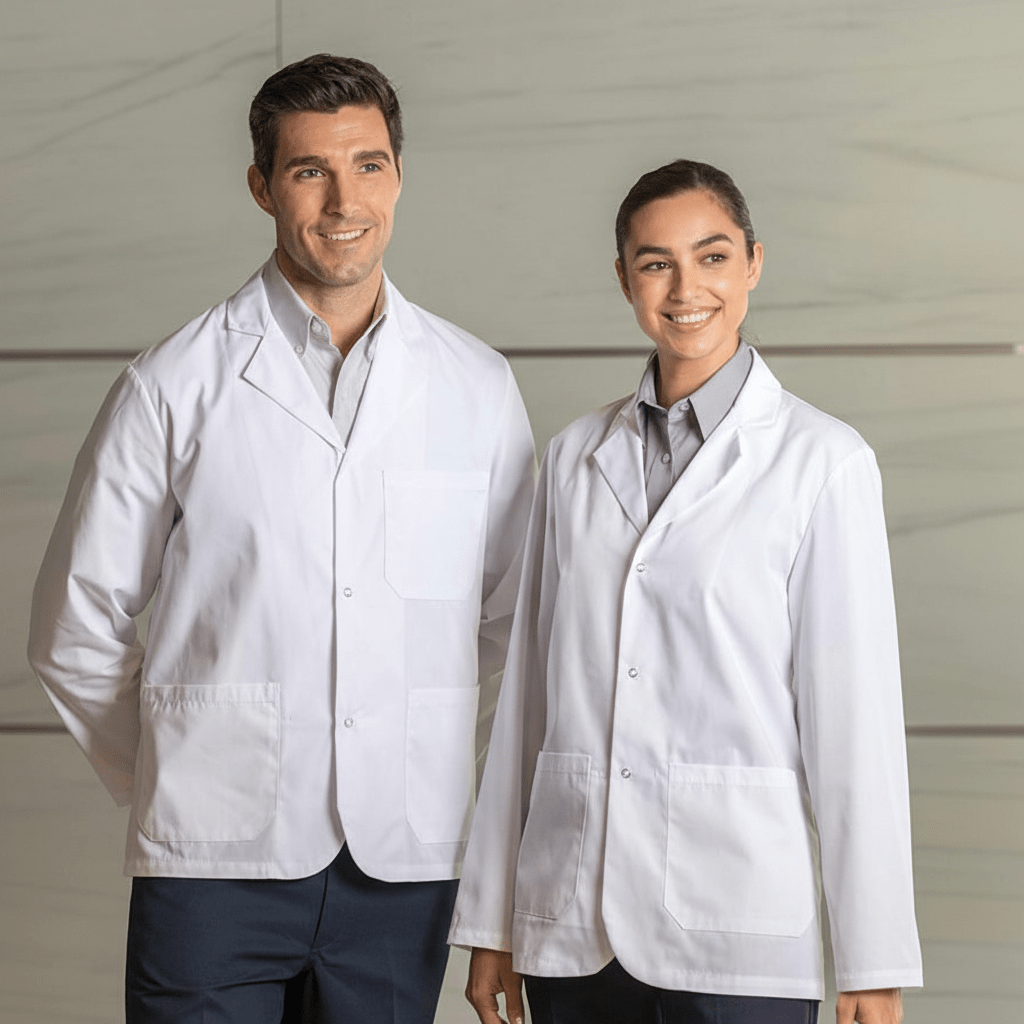 Short Counter Lab Coat with Snap ClosurePremium Uniforms5193-XS