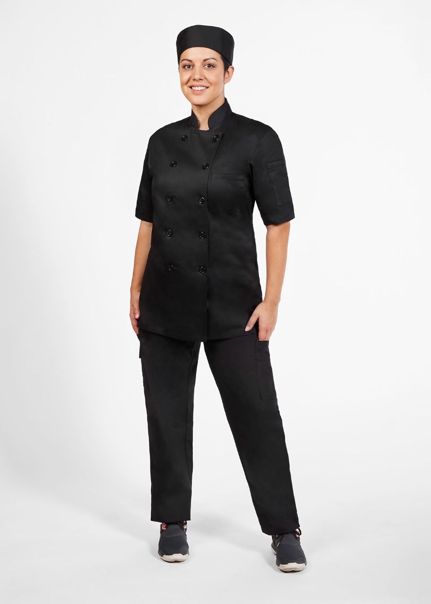 Short Sleeve Mesh - Back Chef CoatMobbCC550-BLACK-XS