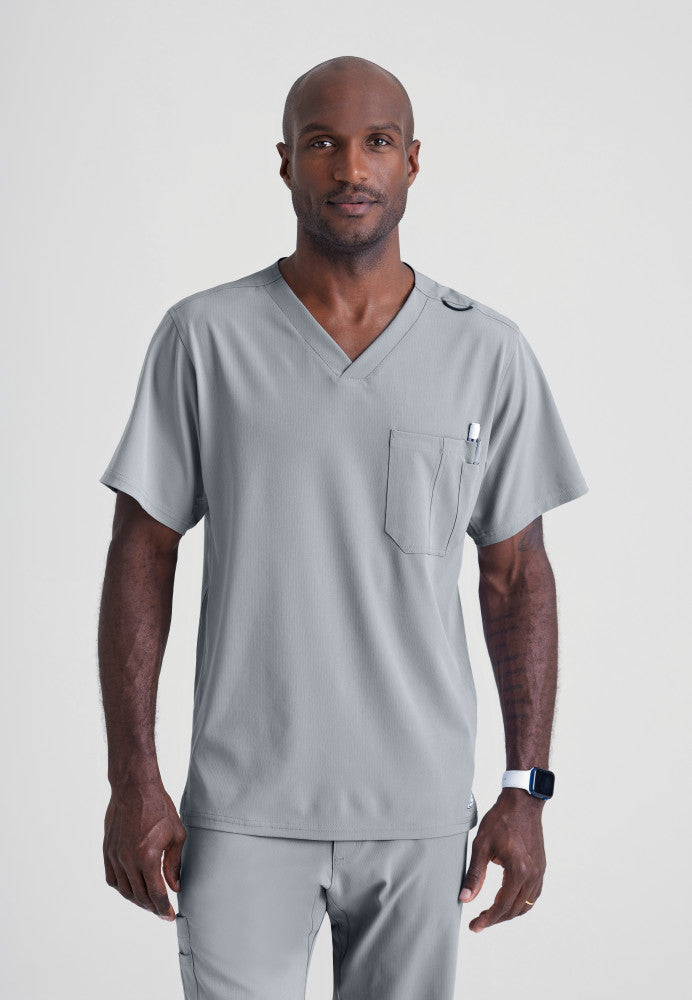 Skechers | Structure 1-Pocket V-Neck Scrub Top Men's Scrub Top Skechers Moonstruck XS 