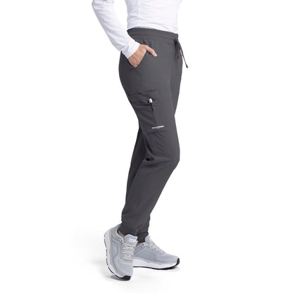 Theory 4-Pocket Mid-Rise Jogger Scrub Pant Women's Scrub Jogger Skechers Pewter XXS