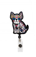 Skeleton Dog - Retractable ID Badge HolderkoiA156-SKD