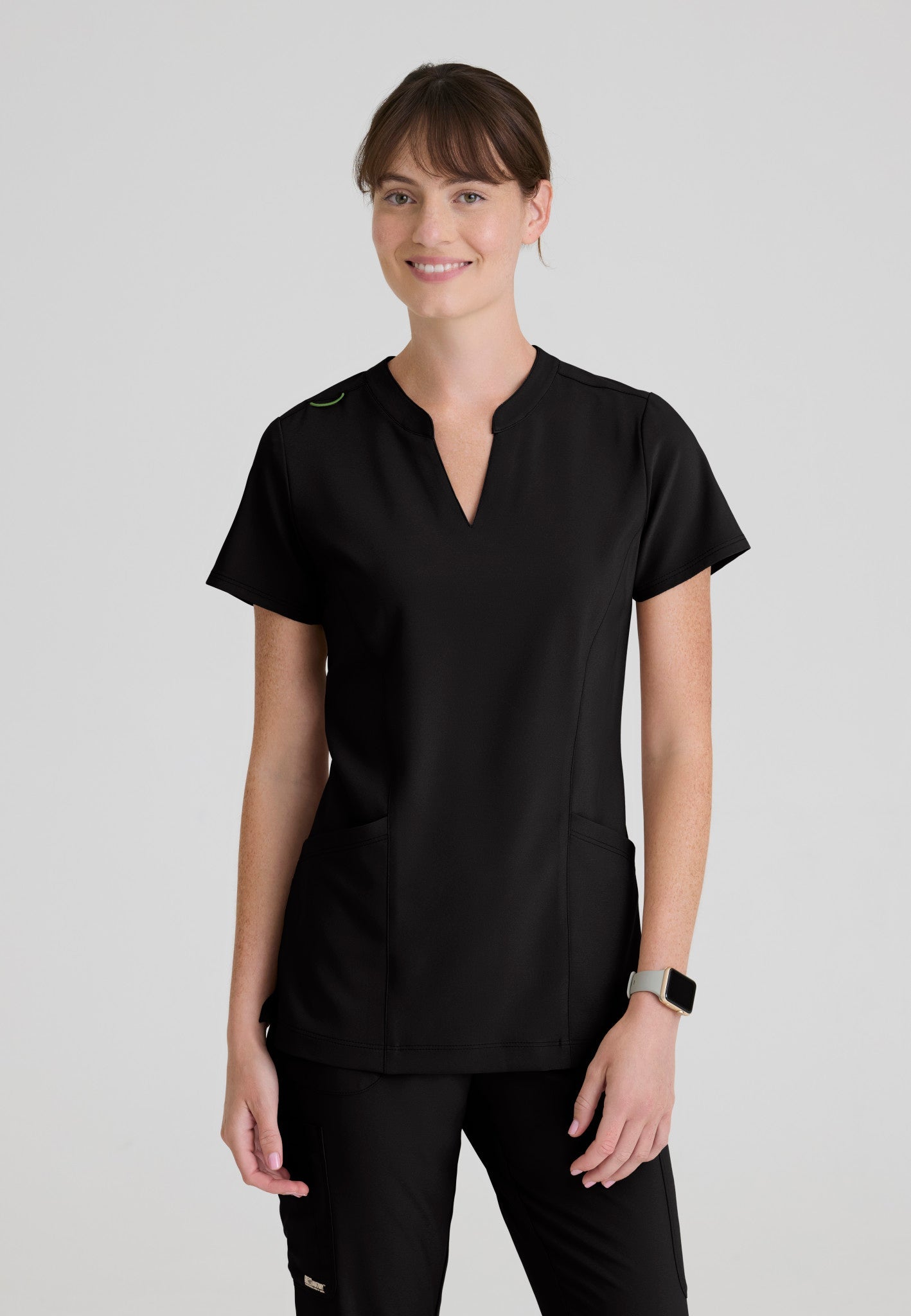 Sky Banded Neckline Scrub TopGrey's Anatomy EvolveGSST298-BLACK-XXS