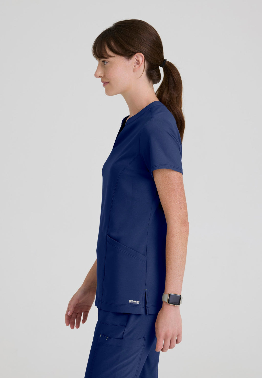 Sky Banded Neckline Scrub TopGrey's Anatomy EvolveGSST298-INDIGO-XXS