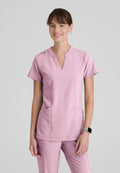 Sky Banded Neckline Scrub TopGrey's Anatomy EvolveGSST298-MISTYPINK-XXS