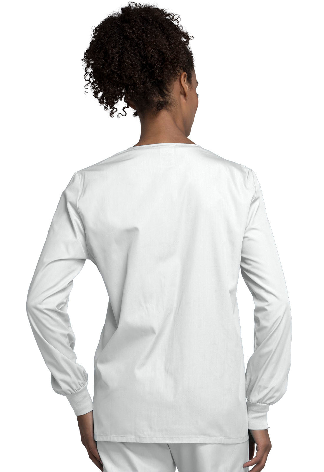 Snap Front Warm - Up Scrub Jacket - WhiteCherokee Workwear4350-WHITE-XXS
