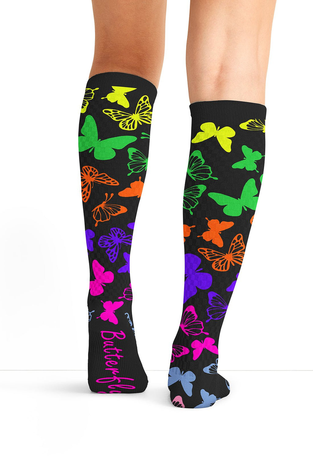 Social Butterflies Compression SocksCherokee LegwearPRINTSUPPORT-ANSBT