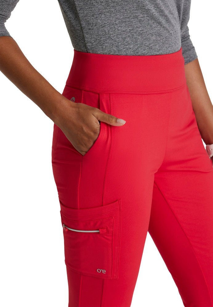 Sprint Knit 7 - Pocket High - Rise Flare Leg Scrub PantBarco One Performance KnitBOP645-GRENADINE-XXS