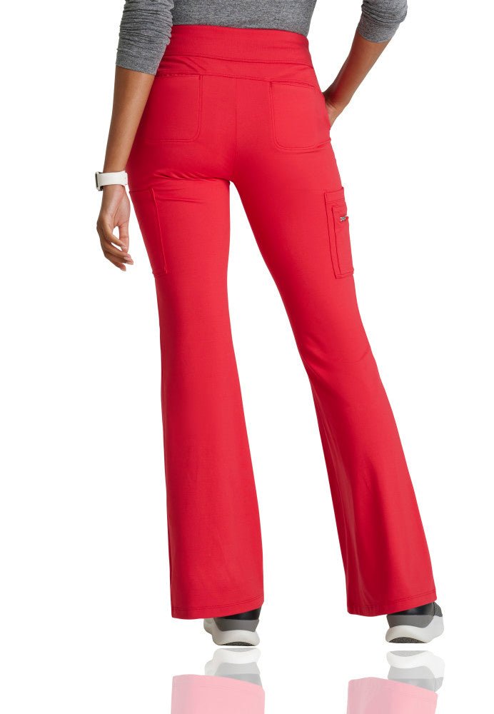 Sprint Knit 7 - Pocket High - Rise Flare Leg Scrub PantBarco One Performance KnitBOP645-GRENADINE-XXS