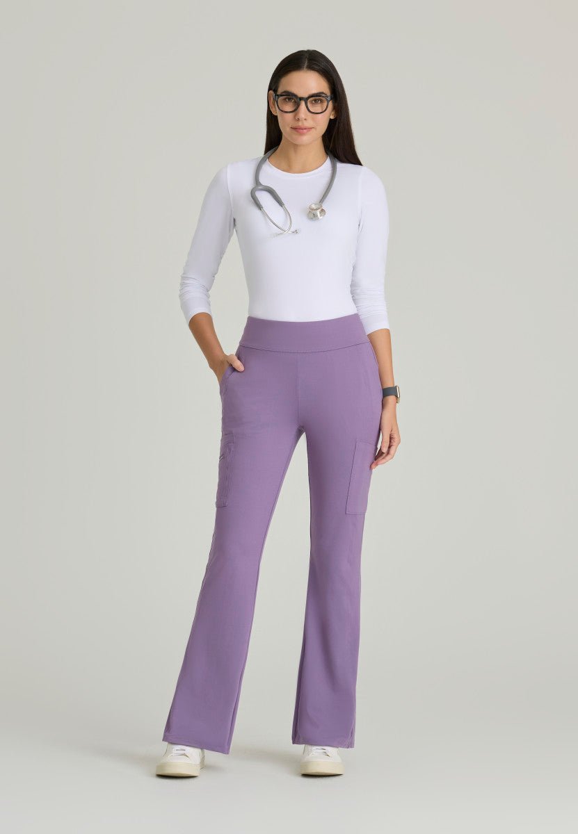 Sprint Knit 7 - Pocket High - Rise Flare Leg Scrub PantBarco One Performance KnitBOP645-LAVENDER-XXS