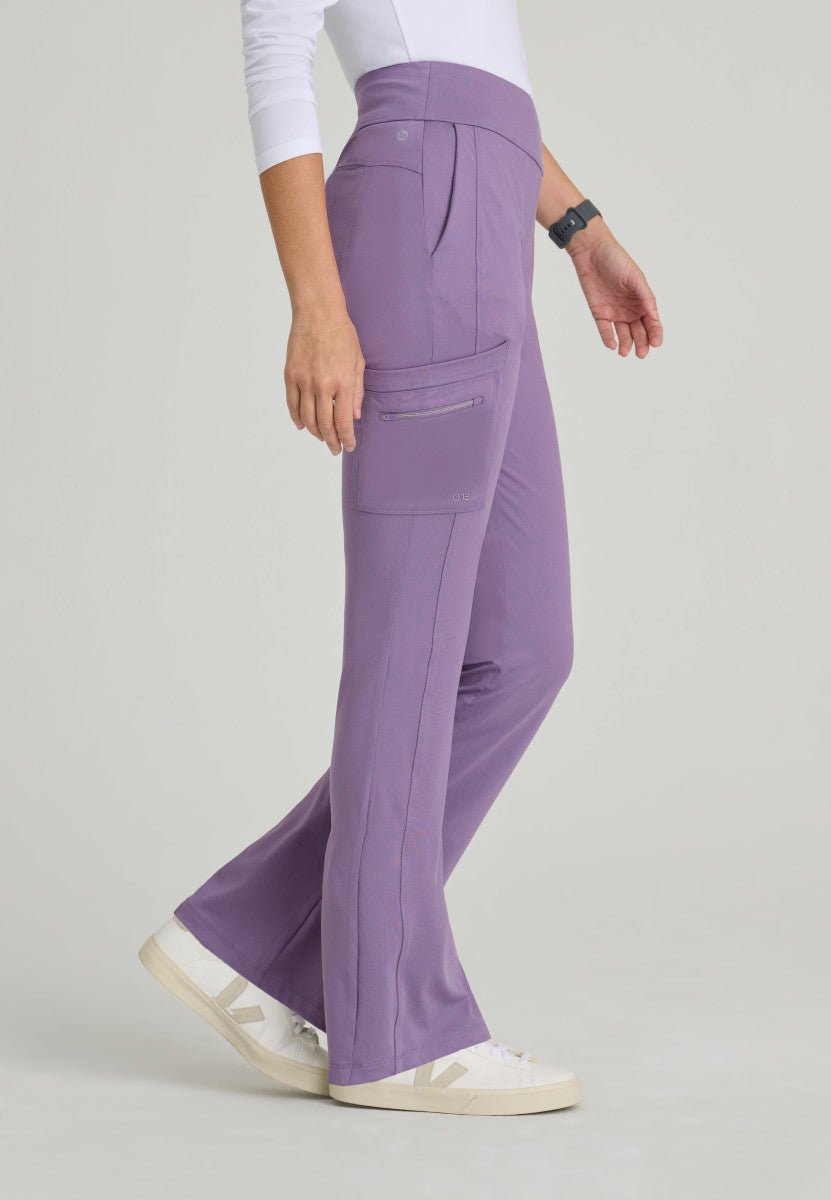 Sprint Knit 7 - Pocket High - Rise Flare Leg Scrub PantBarco One Performance KnitBOP645-LAVENDER-XXS