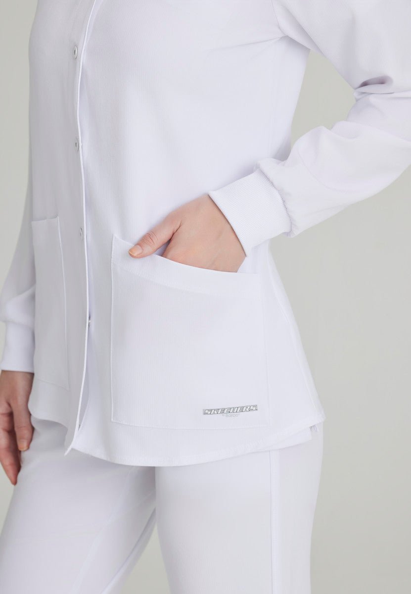 Stability Snap - Front Scrub JacketSkechers by BarcoSK401-WHITE-1