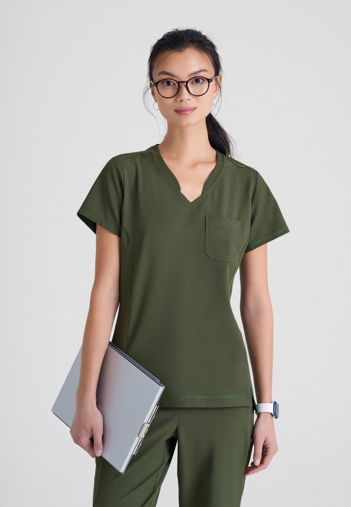 Sway Tuck In Scrub TopGrey's Anatomy EvolveGSST181-FERN-XXS
