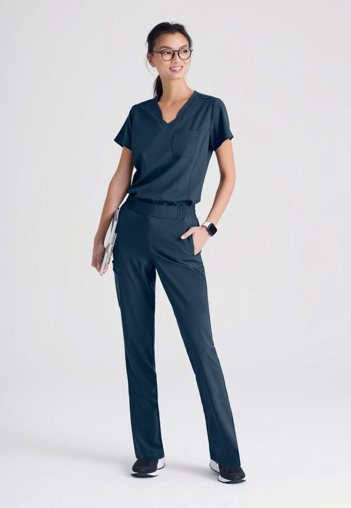Sway Tuck In Scrub TopGrey's Anatomy EvolveGSST181-STEEL-XXS
