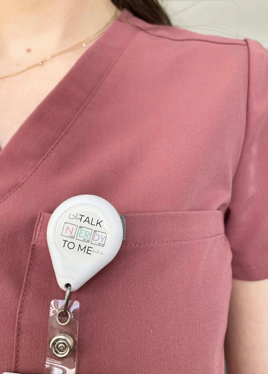 Talk To Me Nerdy - Retractable ID Badge ReelNurseIQ