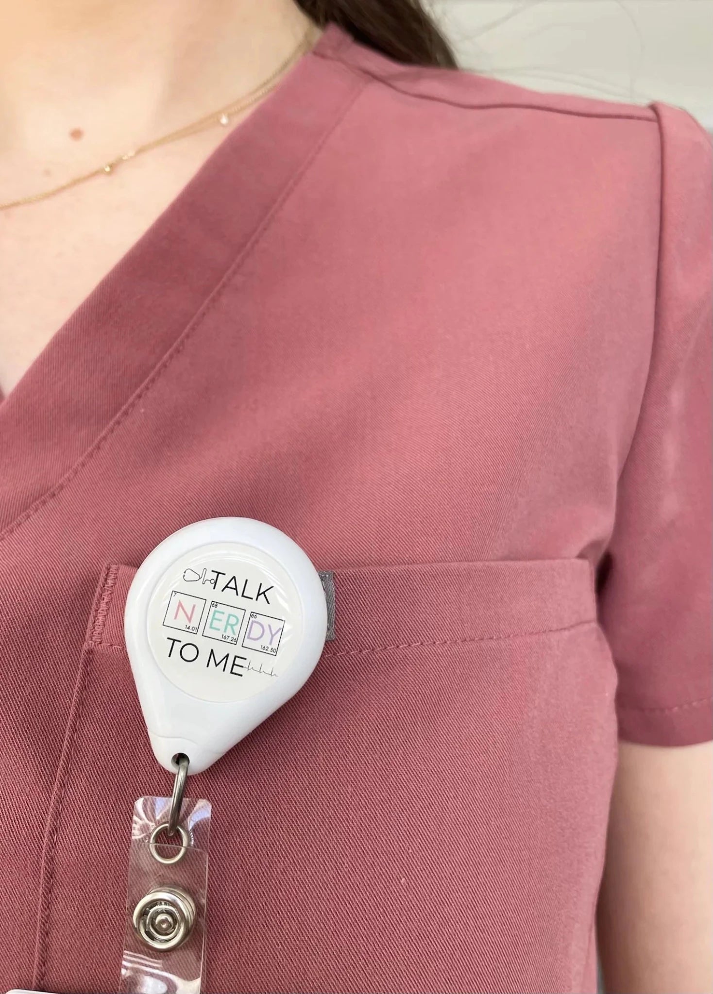 Talk To Me Nerdy - Retractable ID Badge ReelNurseIQ