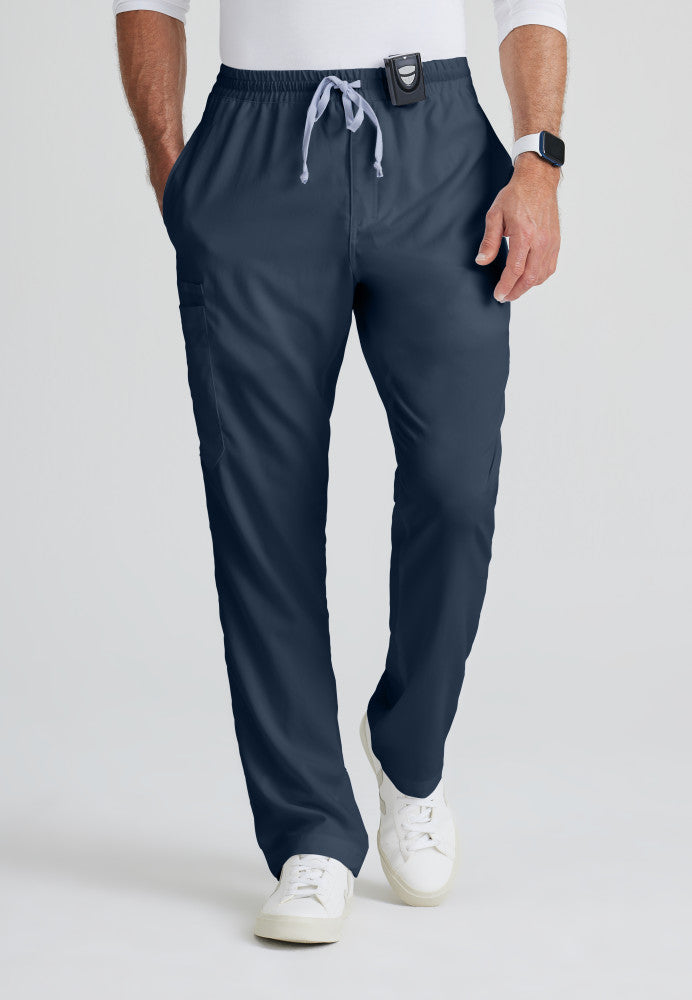 Grey's Anatomy Evan Pant - 5 Pocket Men's Scrub Pant Tall Men's Tall Scrub Pant Grey's Anatomy Classic Steel XS 