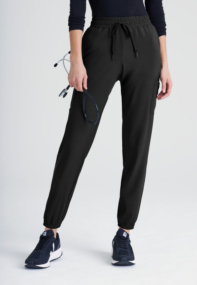 Terra Mid - Rise Jogger Scrub PantGrey's Anatomy EvolveGSSP625-BLACK-XXS