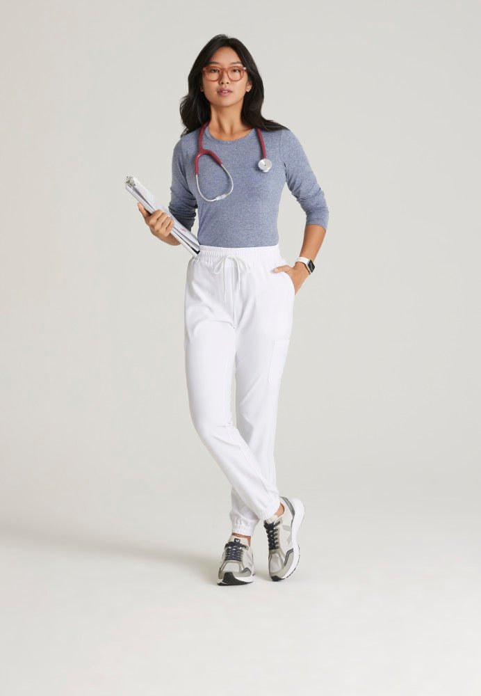 Terra Mid - Rise Jogger Scrub PantGrey's Anatomy EvolveGSSP625-White-XXS
