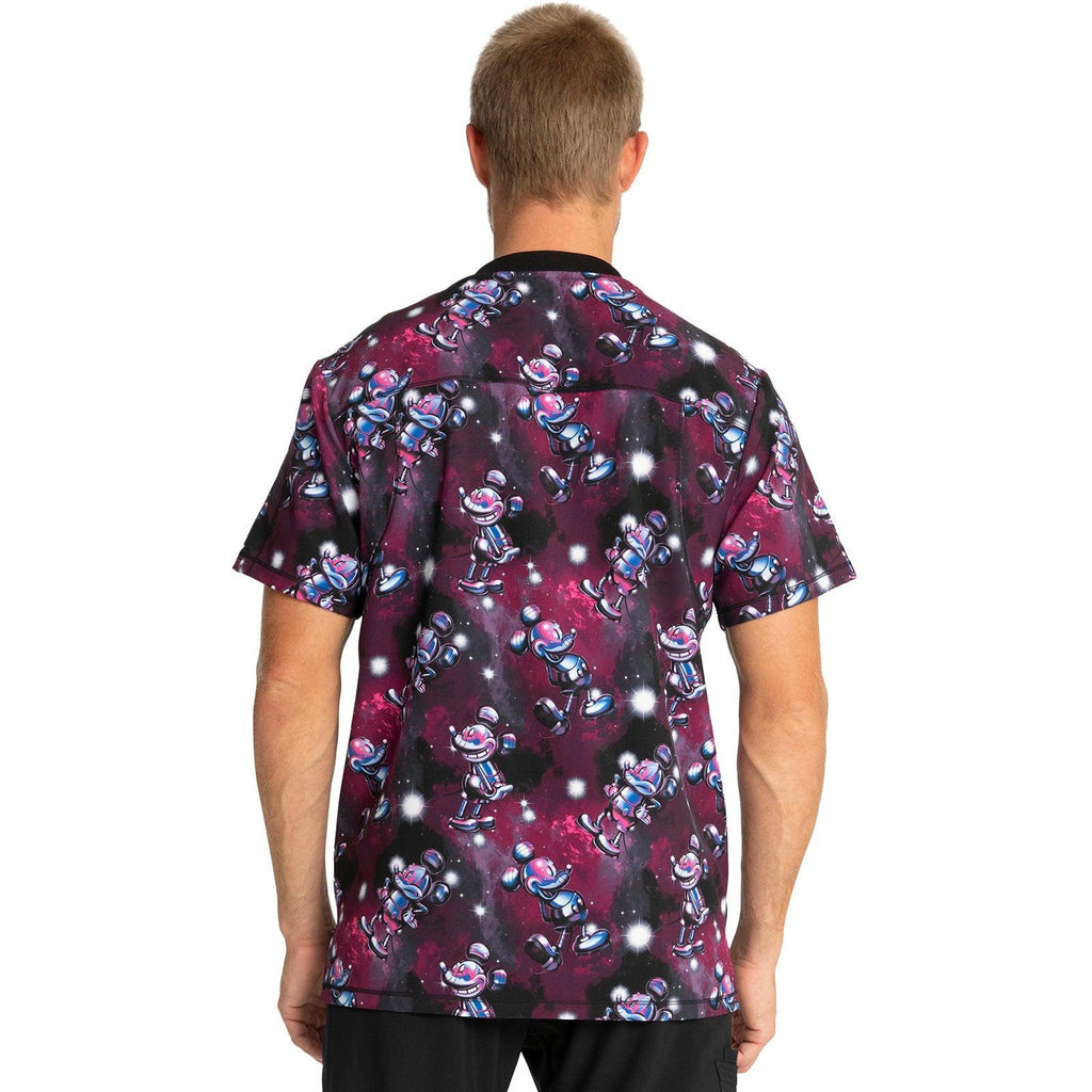 Cherokee Licensed Top - Men's V-Neck Print Scrub Top Men's Printed Scrub Top Cherokee Licensed   