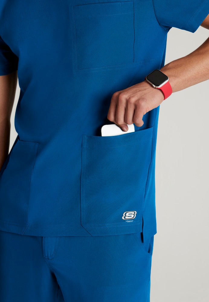 Thesis Round Neck Scrub TopSkechers by BarcoSKT193-ROYAL-XS