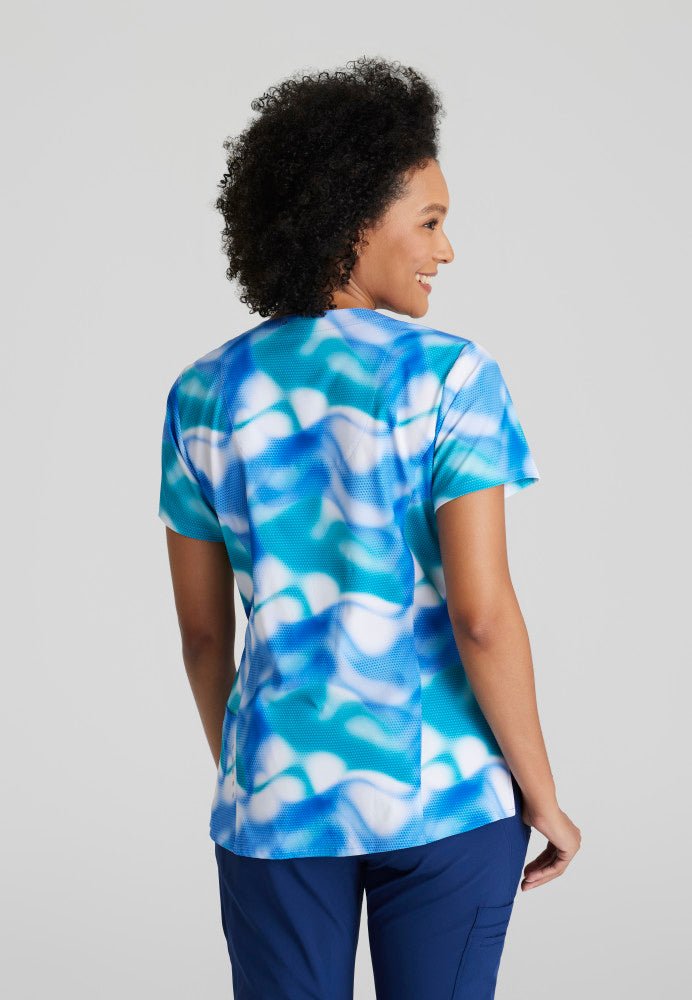 Thrive Barco One Women's V - Neck Scrub Print TopBarco One5107-HEFL-XXS