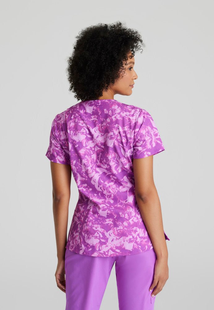Thrive Barco One Women's V - Neck Scrub Print TopBarco One5107-HEFL-XXS