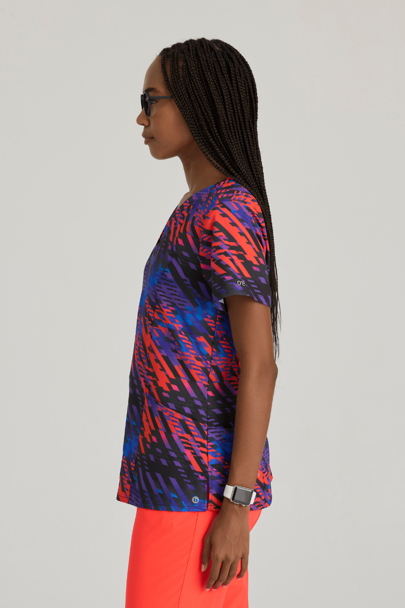 Thrive Barco One Women's V - Neck Scrub Print TopBarco One5107-RAPR-XXS