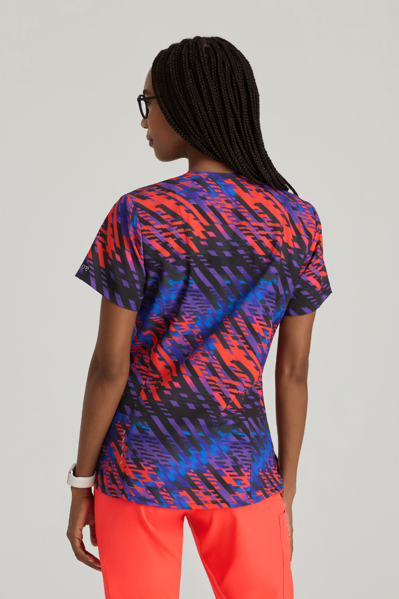 Thrive Barco One Women's V - Neck Scrub Print TopBarco One5107-RAPR-XXS