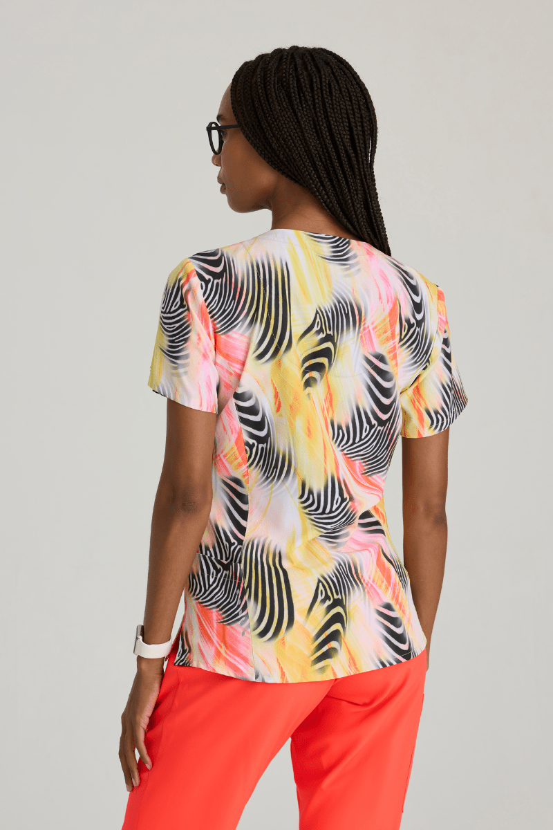 Thrive Barco One Women's V - Neck Scrub Print TopBarco One5107-ZEBR-XXS