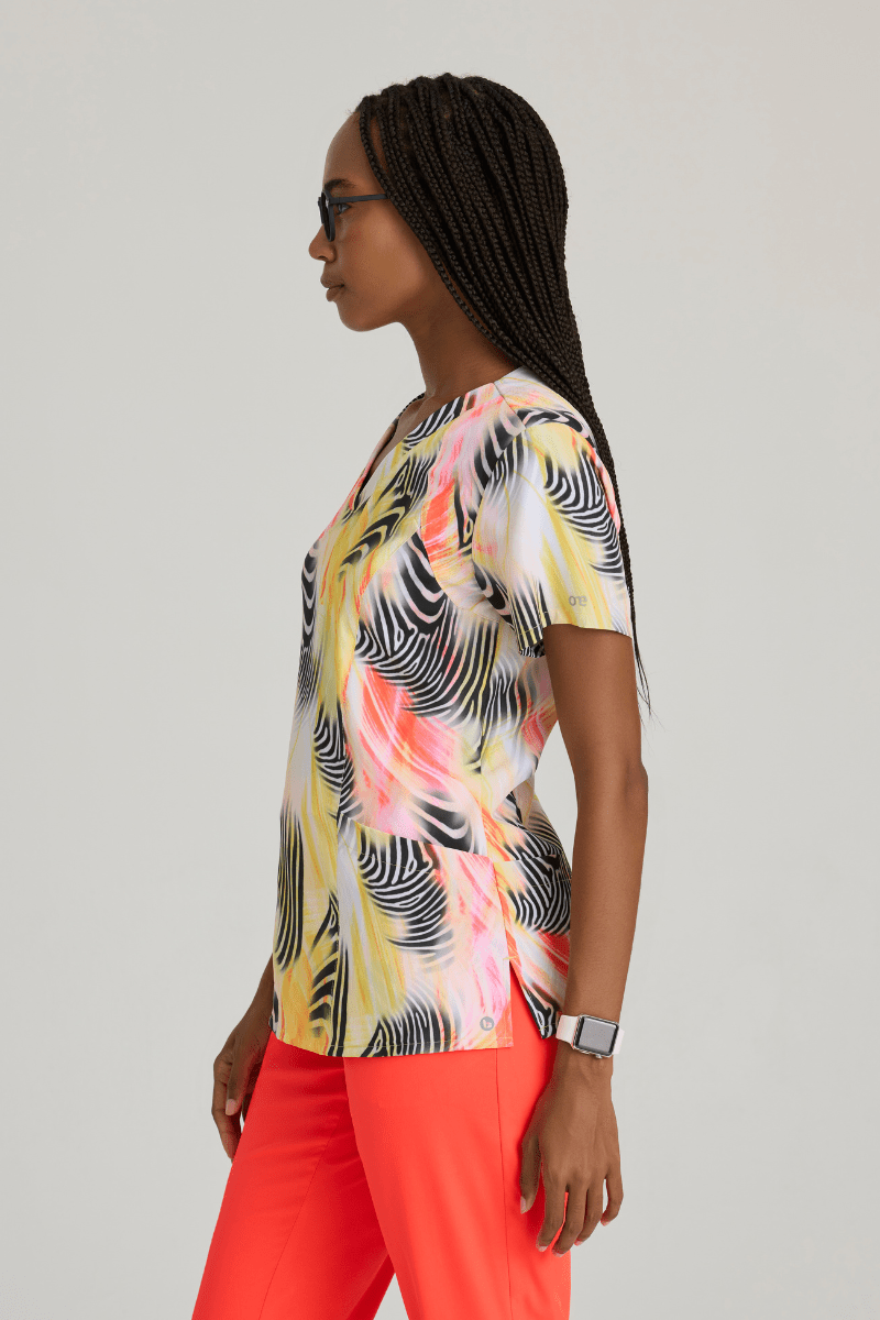 Thrive Barco One Women's V - Neck Scrub Print TopBarco One5107-ZEBR-XXS