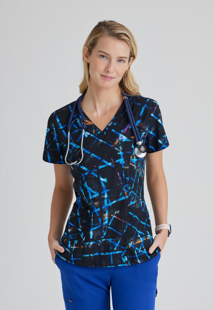 Thrive Barco One Women's V - Neck Scrub Print TopBarco One5107ARDR-XXS