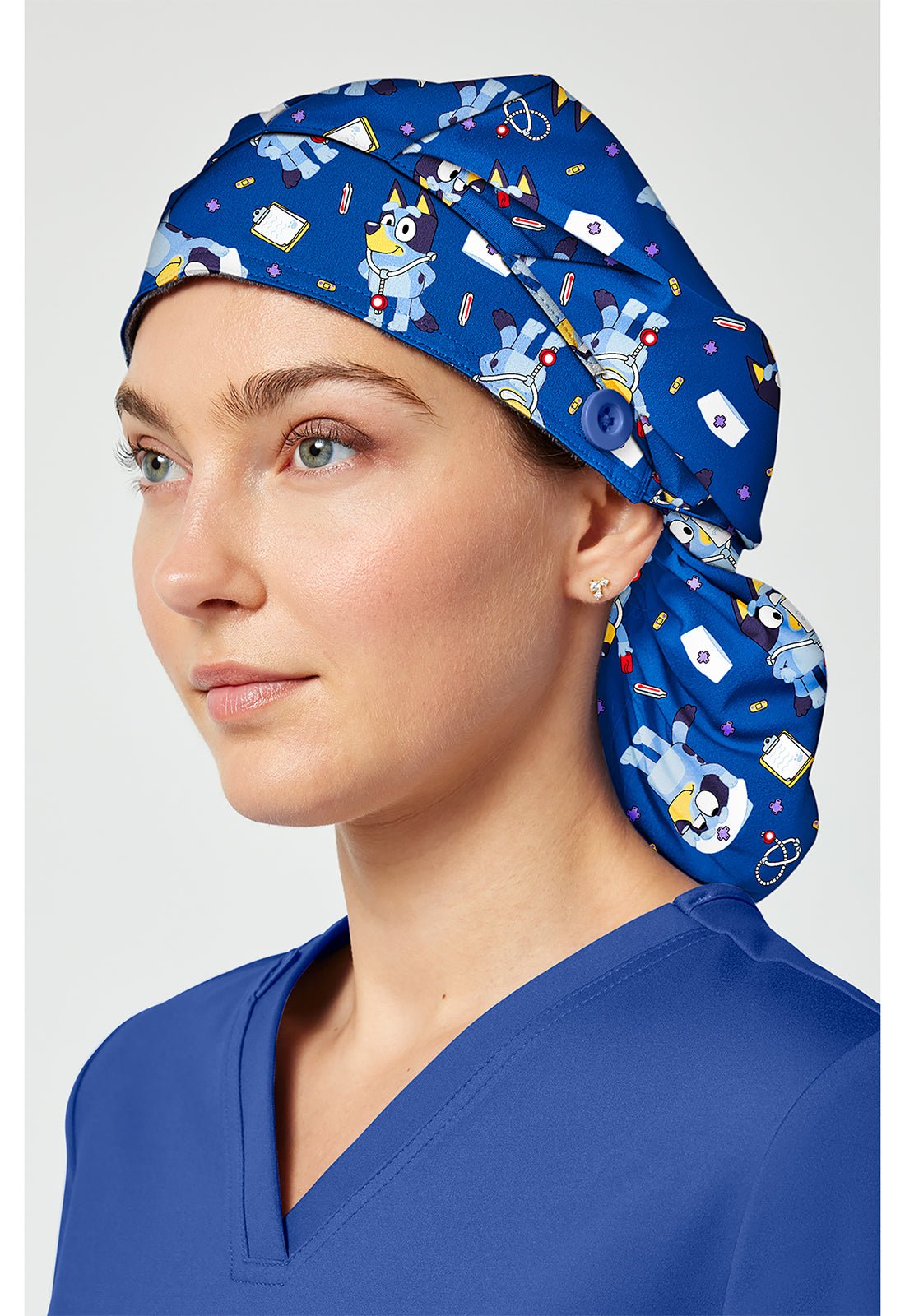 Tooniforms Bluey Bouffant Scrub HatCherokee LicensedTF514-BYNB