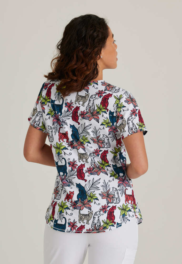 Skechers |  Essence Print Scrub Top Women's Print Scrub Top Skechers   