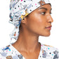 Unisex Bouffant Scrubs Hat in Cats And Dogs Scrub Hat Cherokee Licensed   