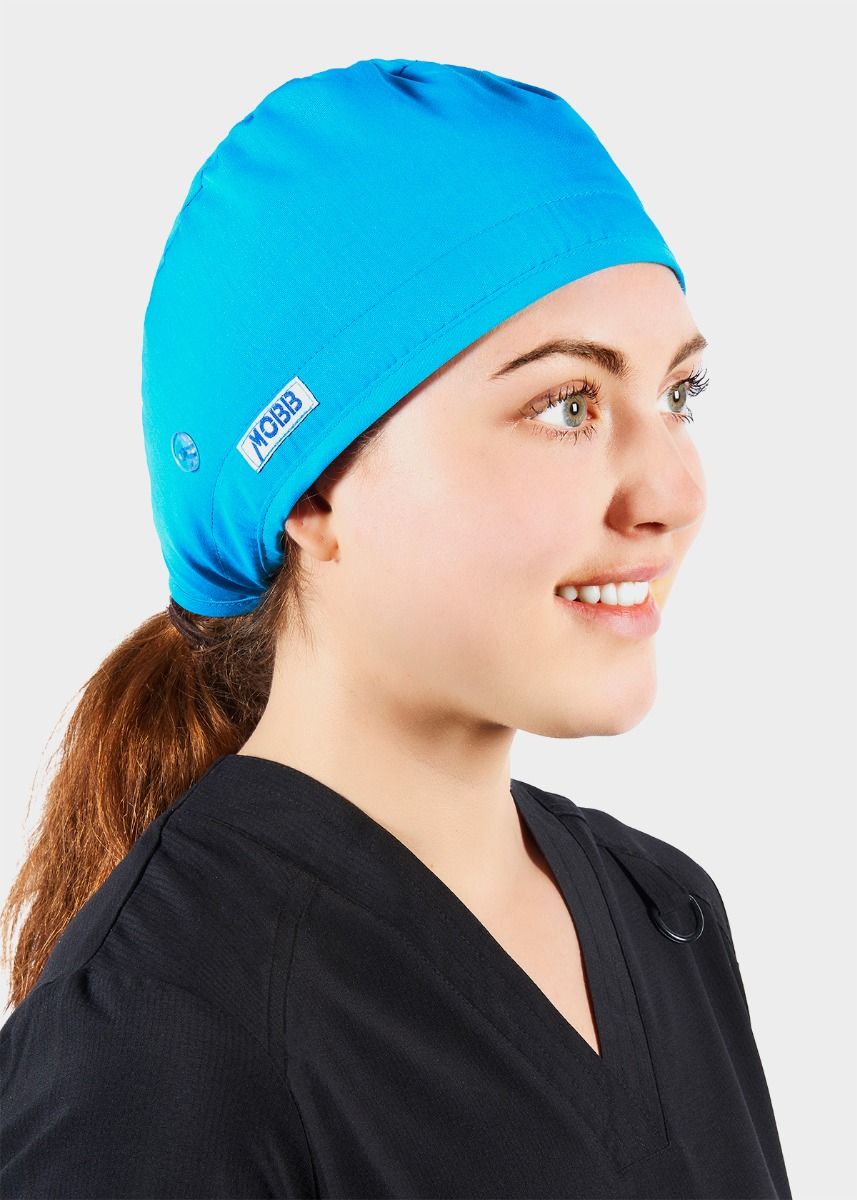 Unisex Surgeon Cap with Side ButtonsMobbSC448-AQUA