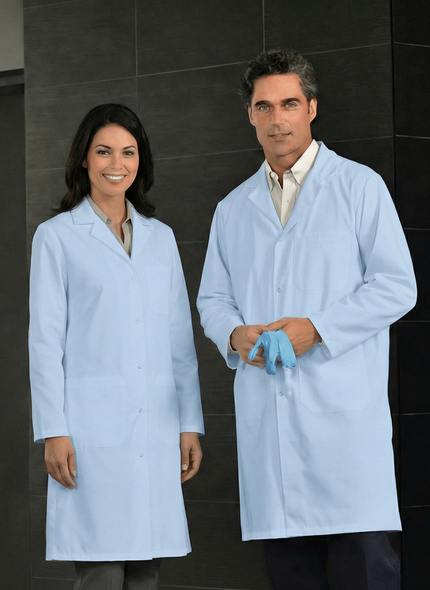 Unisex Three - Pocket Lab Coat with Snap ClosurePremium Uniforms