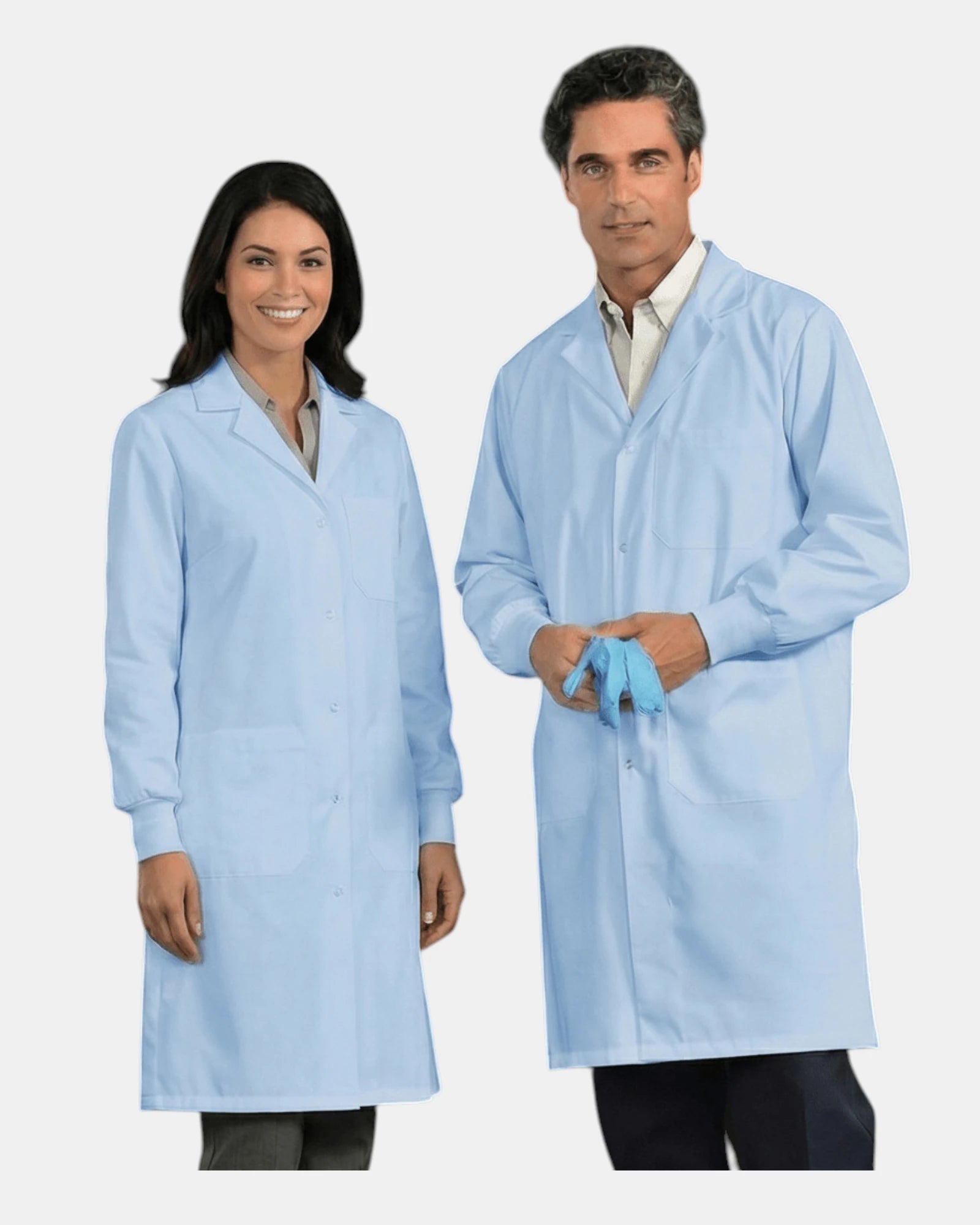 3-Pocket Snap-Front Lab Coat
