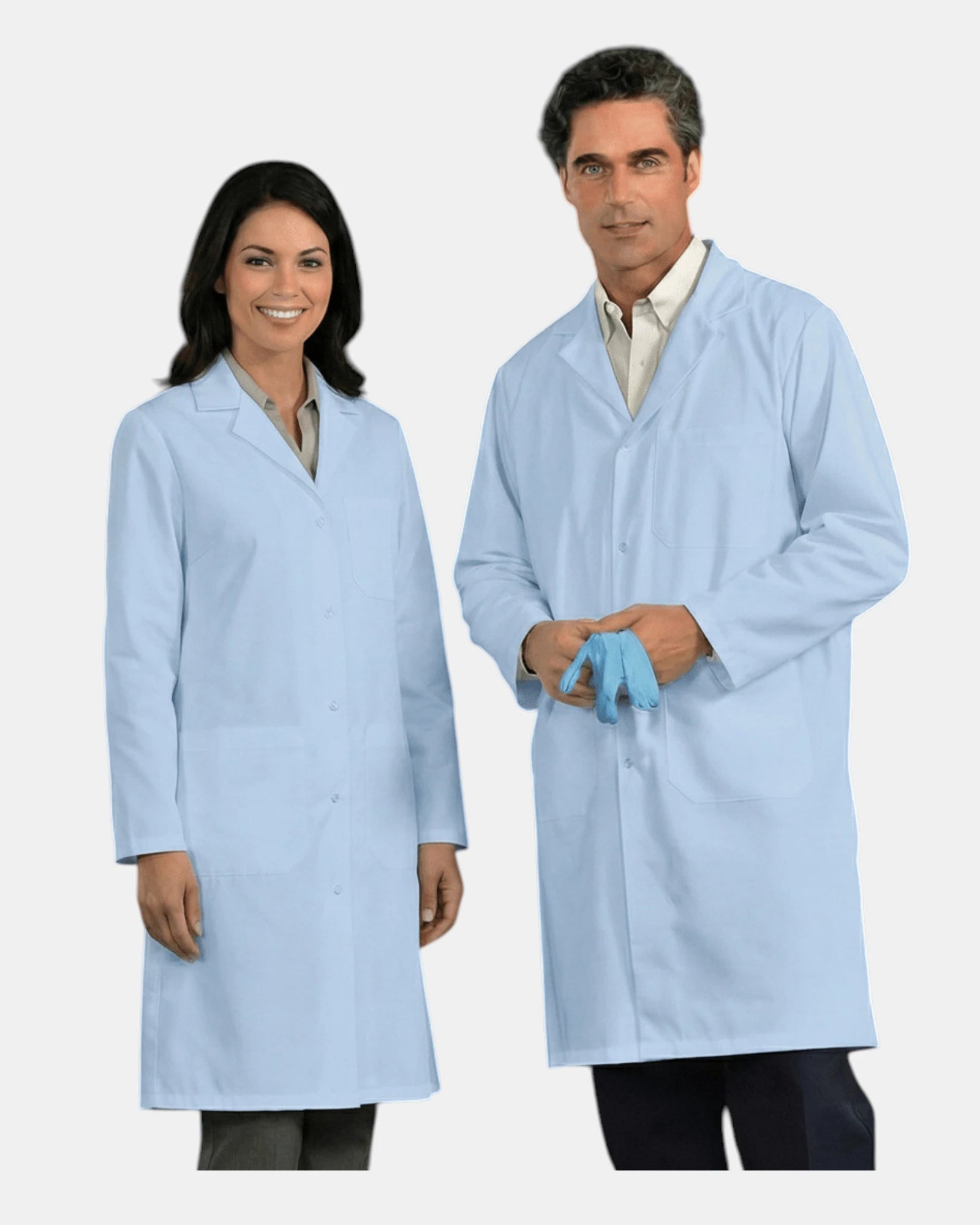3-Pocket Snap-Front Lab Coat