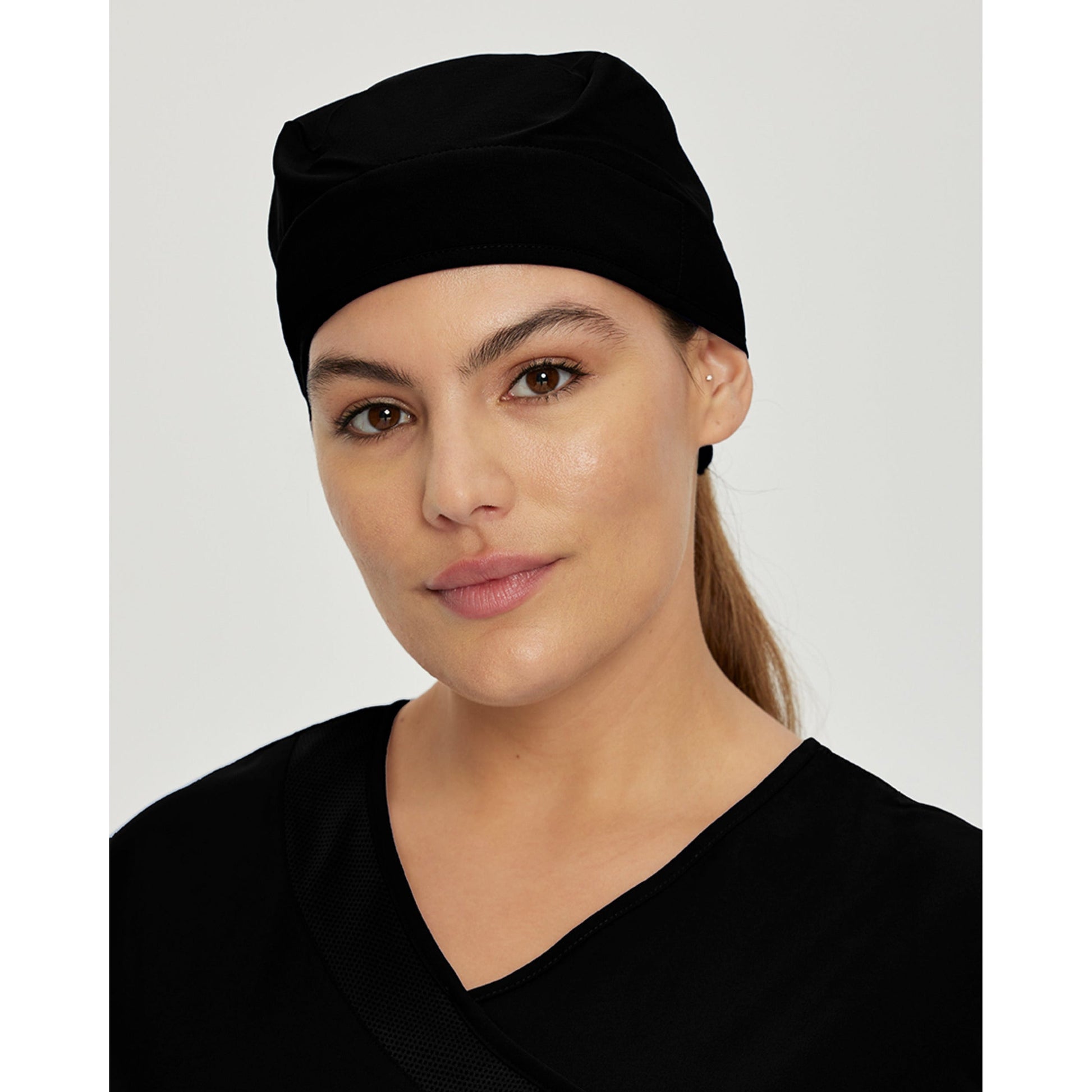 Unisex White Cross Fit Scrub Cap Scrub Hat White Cross Fit Black  