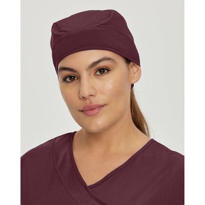 Unisex White Cross Fit Scrub Cap Scrub Hat White Cross Fit Wine  