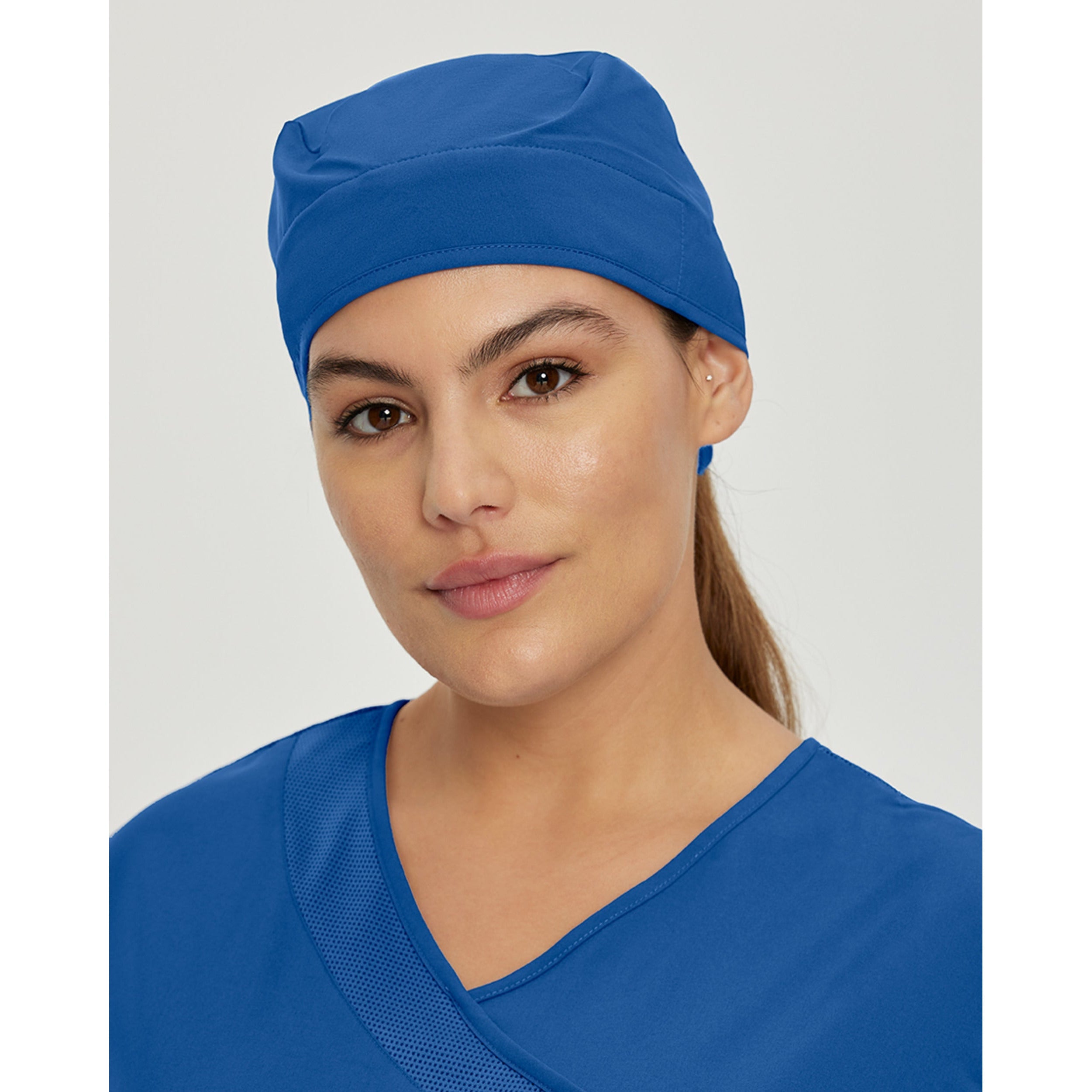 Unisex White Cross Fit Scrub Cap Scrub Hat White Cross Fit Royal Blue  