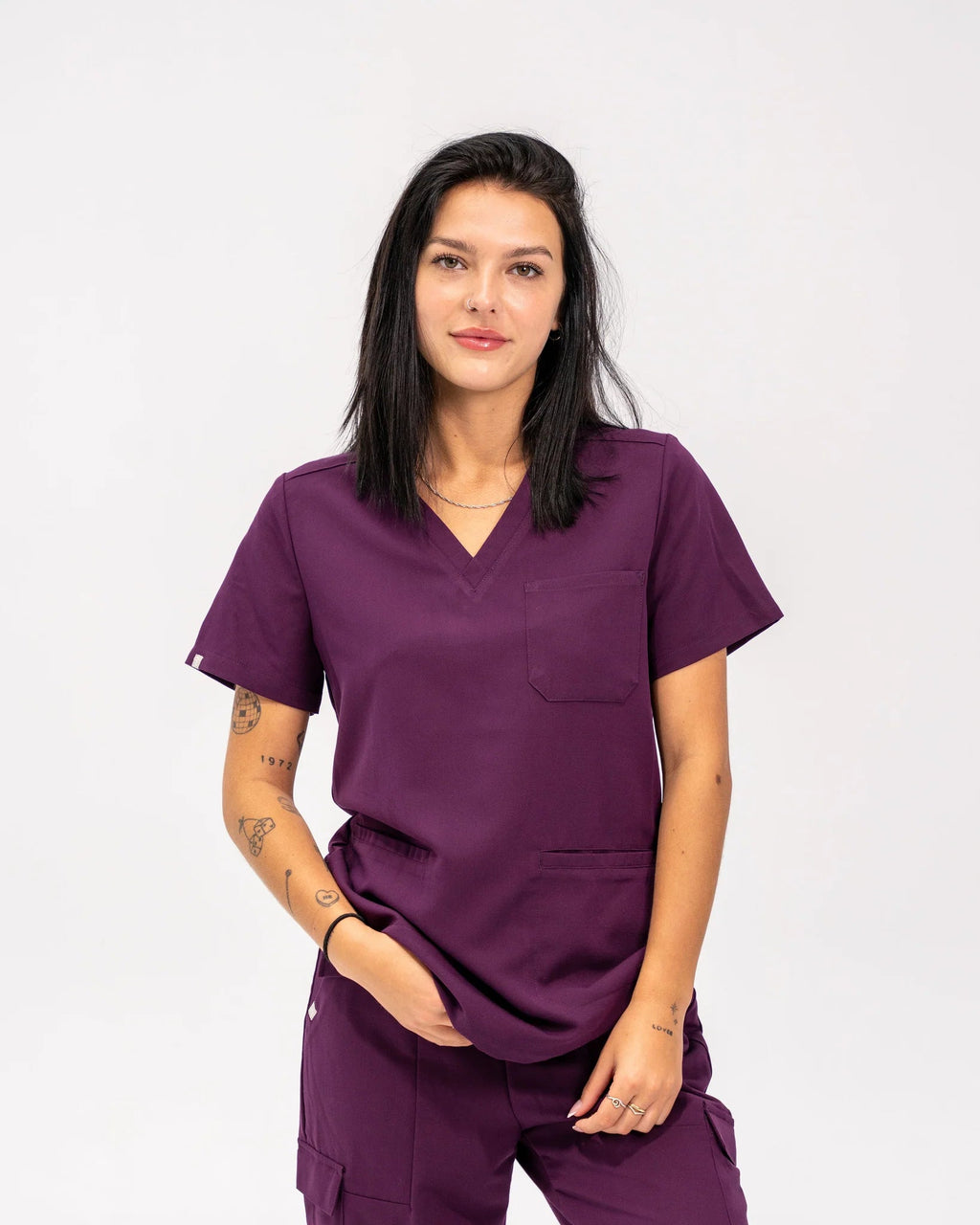 Victoria 4 - Pocket Scrub TopJOIIAVICTORIA-ROYALPURPLE-XS