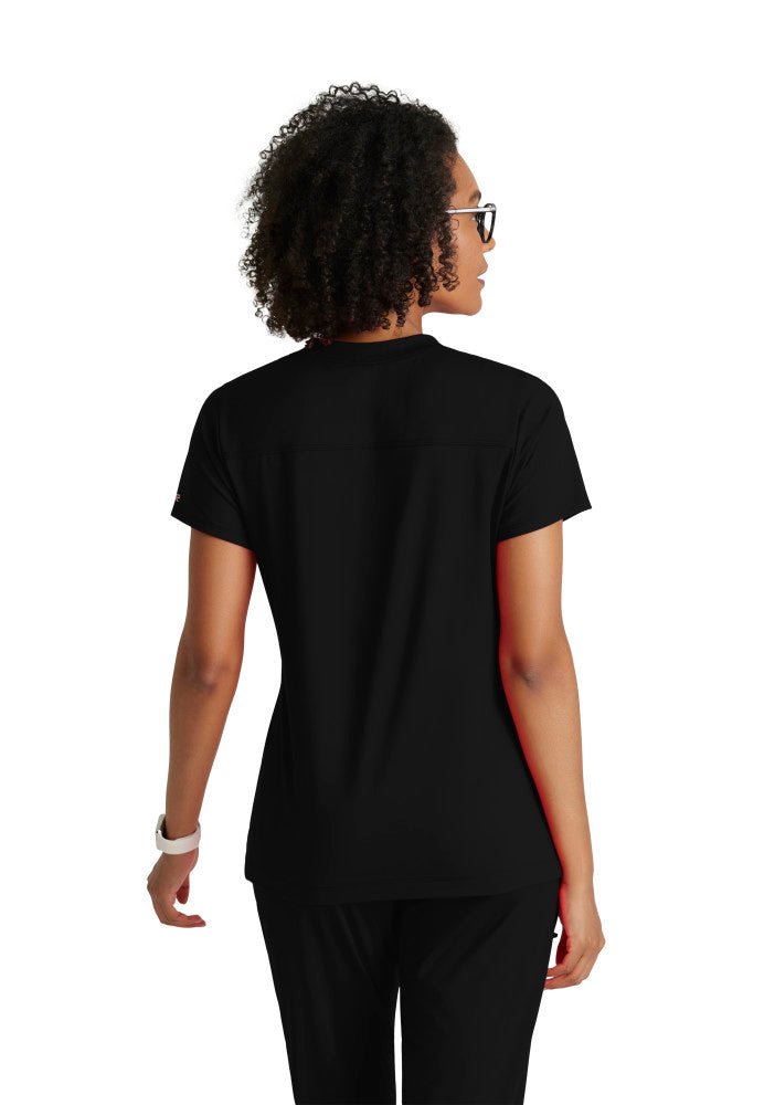 Victory Knit 2 - Pocket V - Neck Scrub TopBarco One Performance KnitBOT209-Black-XXS